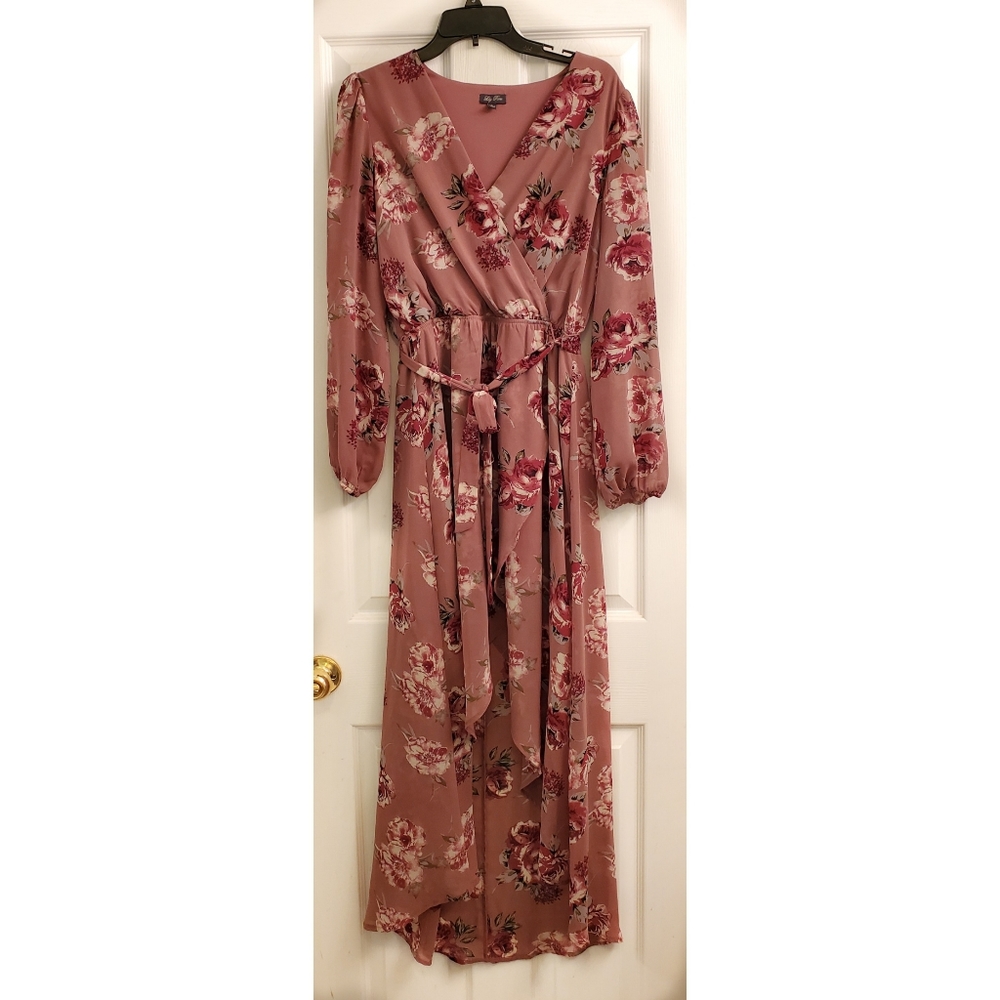 Lily Rose Mauve Floral Dress